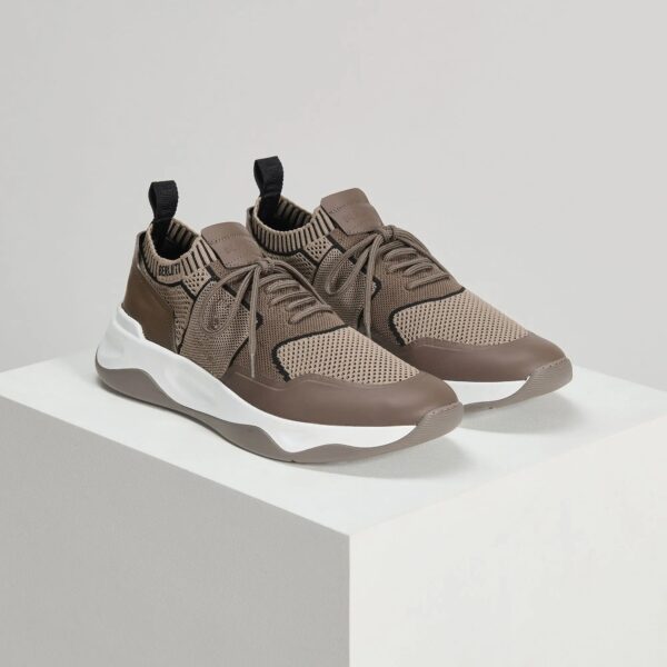 Sneaker Shadow En Maille Et Cuir De Veau Film Gomme