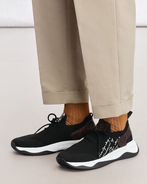 Basket Shadow Nylon et cuir de veau, BERLUTI