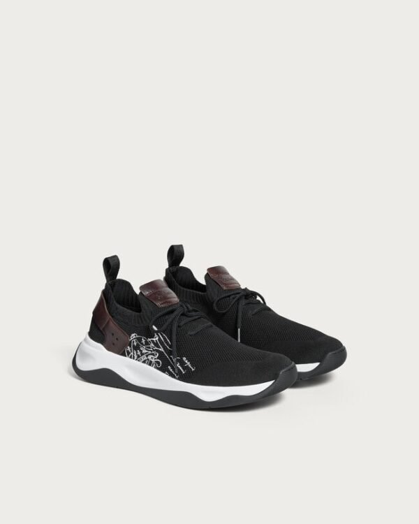 Basket Shadow Nylon et cuir de veau, BERLUTI